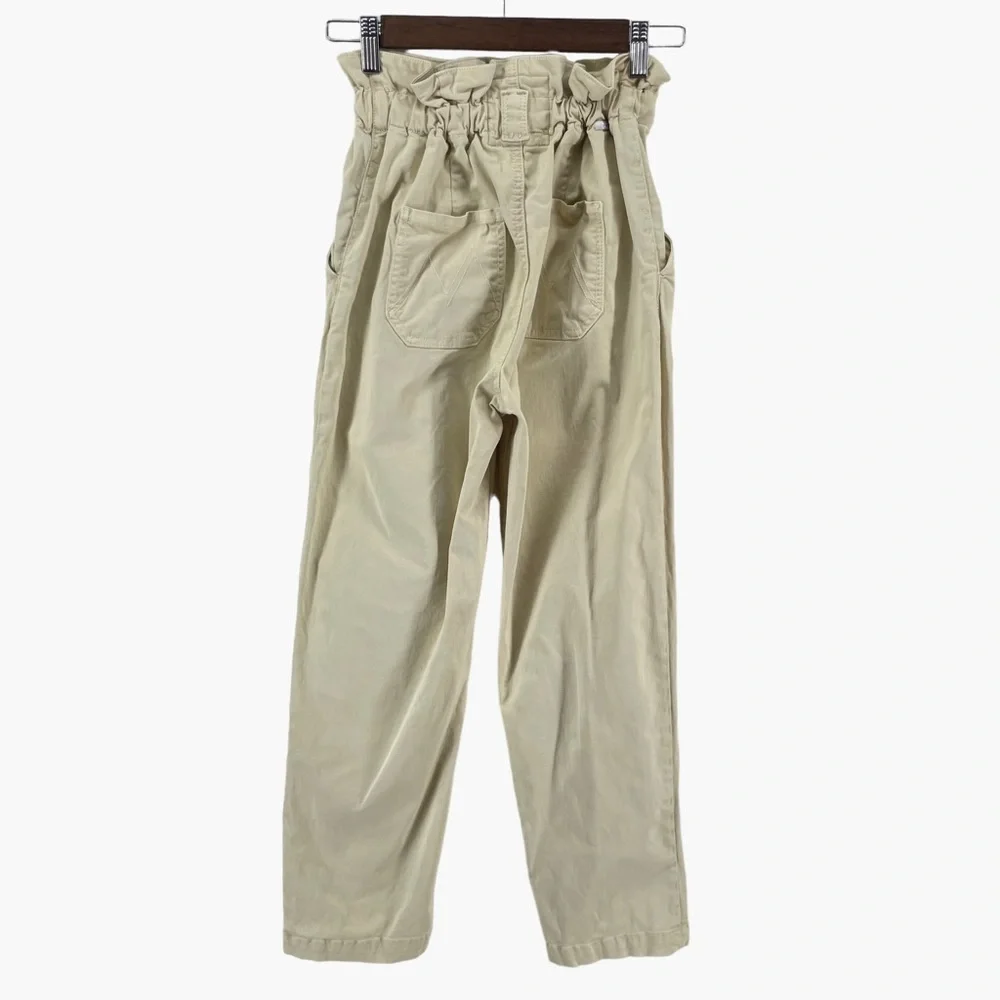 MOTHER Light Yellow YoYo Ruffle Greaser Ankle Pants - Picture 2 of 11